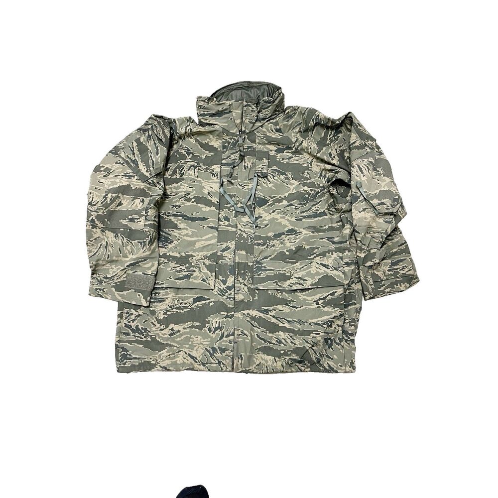 USAF APECS GORE-TEX Parka Jacket ABU Tiger Stripe Camo Large Regular